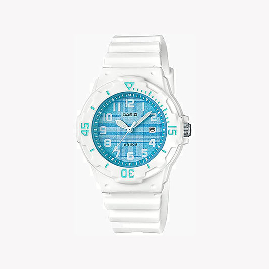 Montre Casio LRW-200H-2CV analogique blanche pour femme