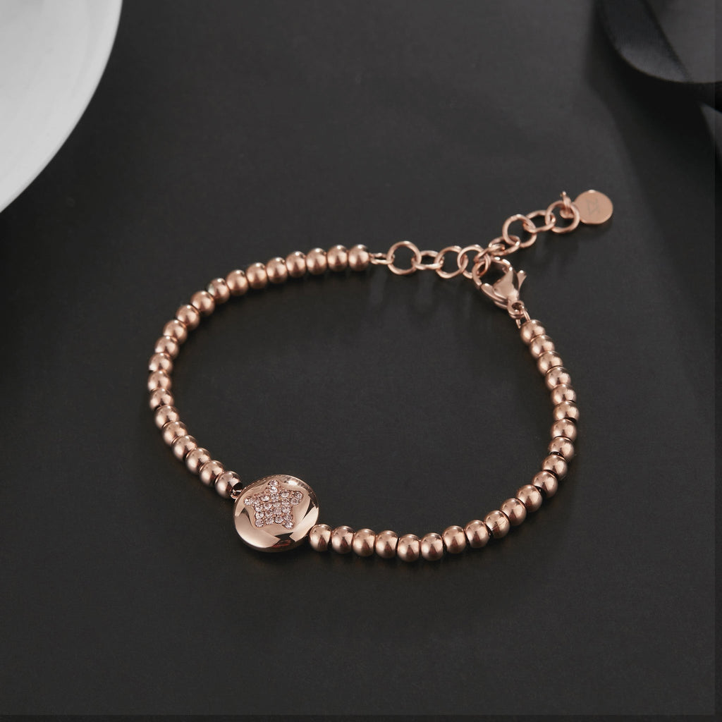 Zink Women's Rose Gold Stainless Steel Bracelet | Zfbr007rgs