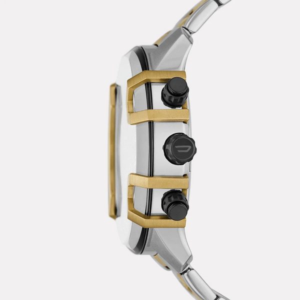 Diesel Men's Silver & Gold Stainless Steel Watch, Black Dial | Dz4577 by i-watch