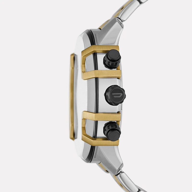 Diesel Men's Silver & Gold Stainless Steel Watch, Black Dial | Dz4577 by i-watch