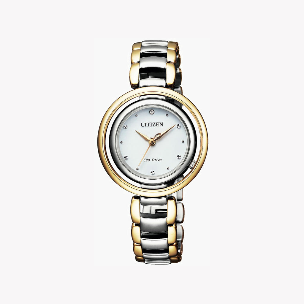 CITIZEN EM0664-84A RADIANT ELEGANCE - GOLD ECO-DRIVE WOMEN'S WATCH