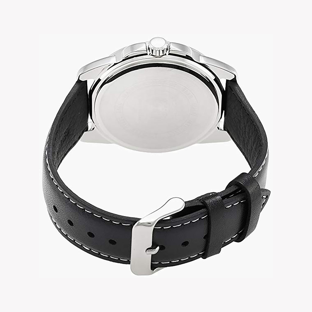 CASIO MTP-1314L-8AVDF SPORTY ELEGANCE - MEN'S LEATHER BAND WATCH WITH BLACK DIAL-i-Watch-3