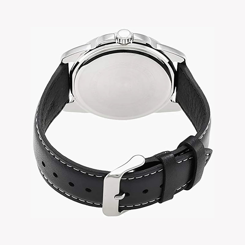 Casio Men's Silver Stainless Steel, Black Leather | Mtp-1314l-8avdf by i-watch