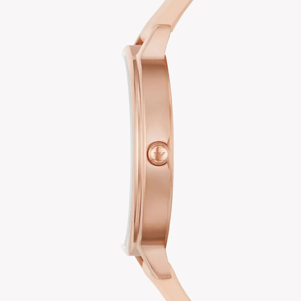 Emporio Armani Women's Rose Gold Watch, Silver Dial | Ar80058 by i-watch