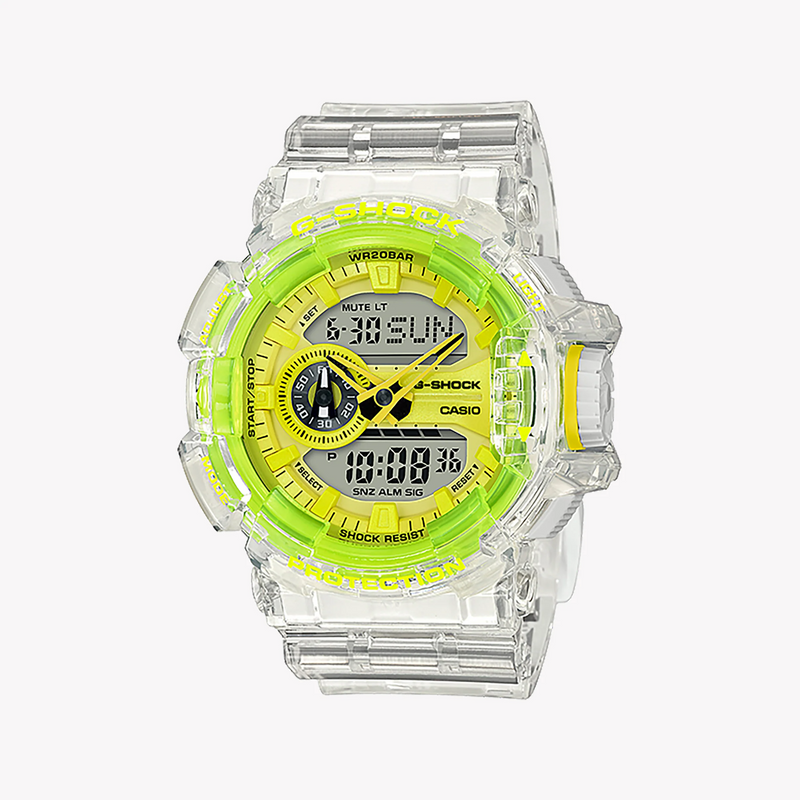 G-Shock Men's White Resin Watch, Digital Dial | Ga-400sk-1a9dr by i-watch
