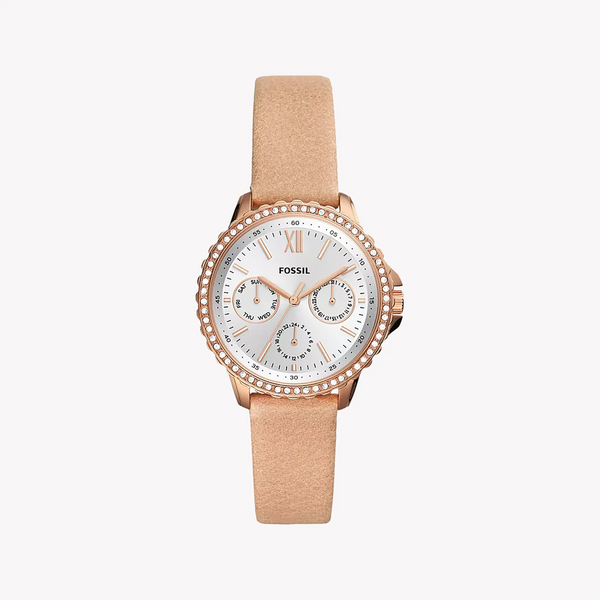 Fossil Women's Rose Gold Watch, White Dial | Es4888 by i-watch