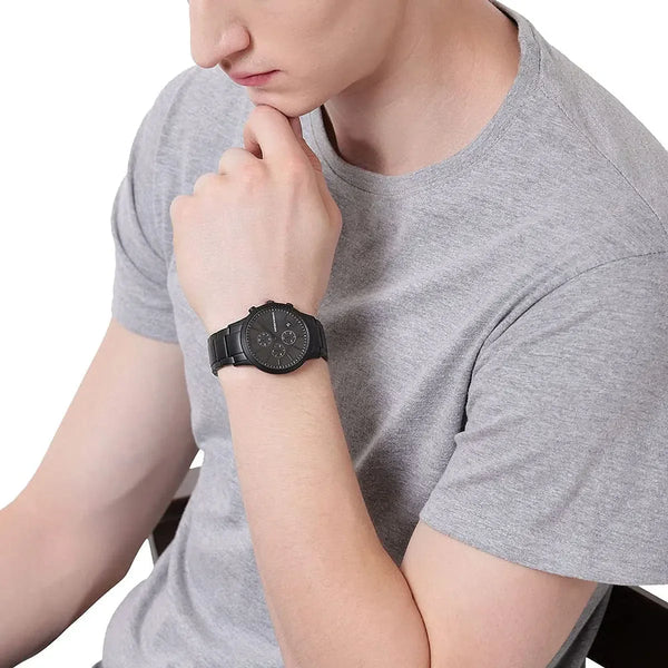 Emporio Armani Men's Black Stainless Steel Watch, Black Dial | Ar11275 by i-watch