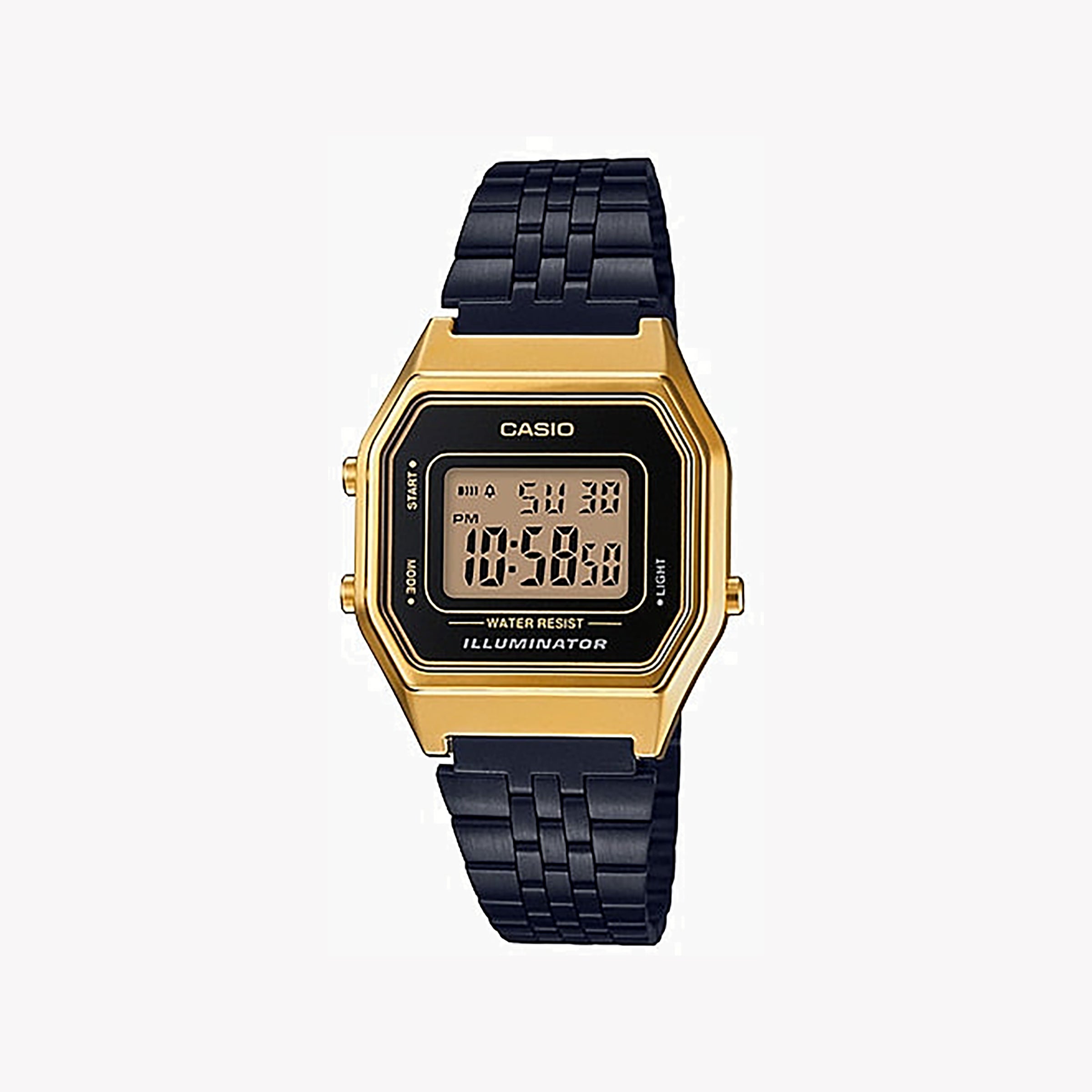 CASIO LA680WEGB-1ADF ELEGANT ADVENTURE - STYLISH GOLD & BLACK WOMEN'S WATCH