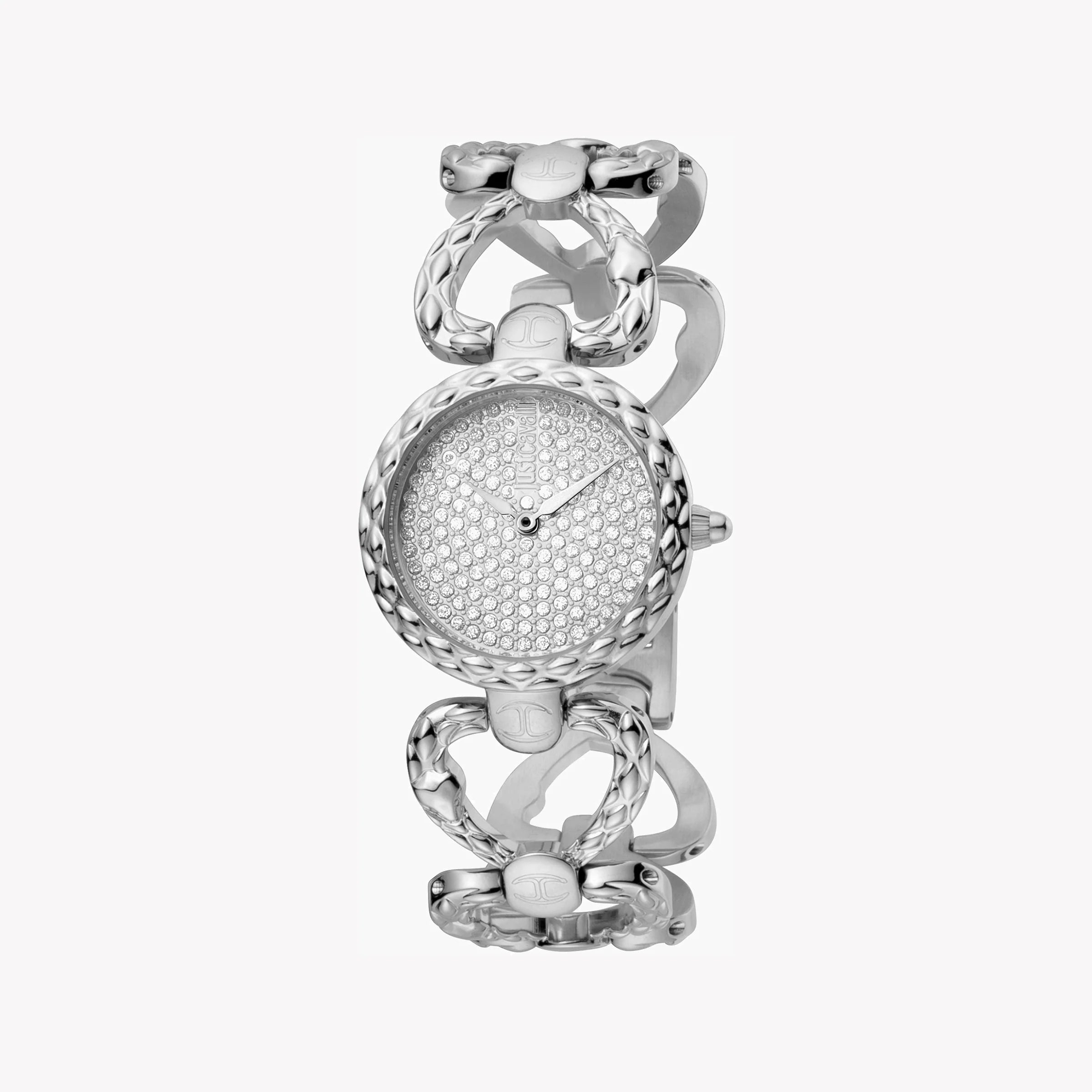 JUST CAVALLI Women's Watch with Silver Stainless Steel Case and Silver Stainless Steel Band