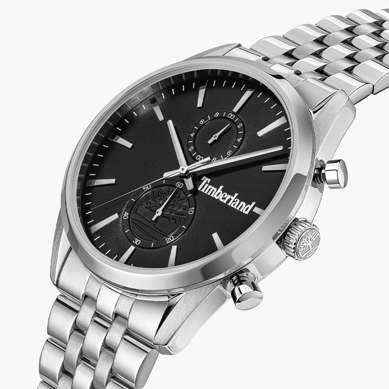 Timberland Men's Silver Stainless Steel Watch, Black Dial | Tdwgi0068702 by i-watch