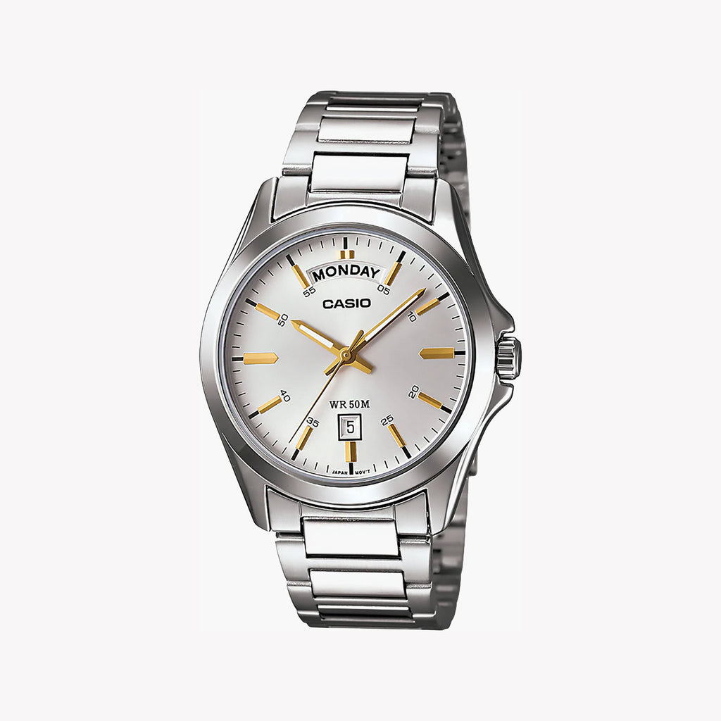 Casio DAY DATE - CHAMPAGNE Watch MTP-1370D-7A2 for Men-i-Watch