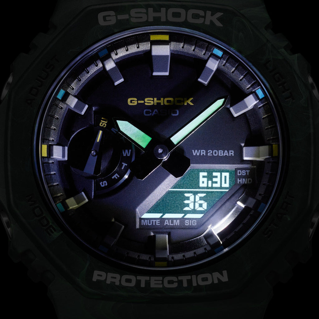 CASIO G-SHOCK GA-2100FR-3ADR OAK ADVENTURE - MEN'S BOLD GREEN RESIN WATCH-i-Watch-5