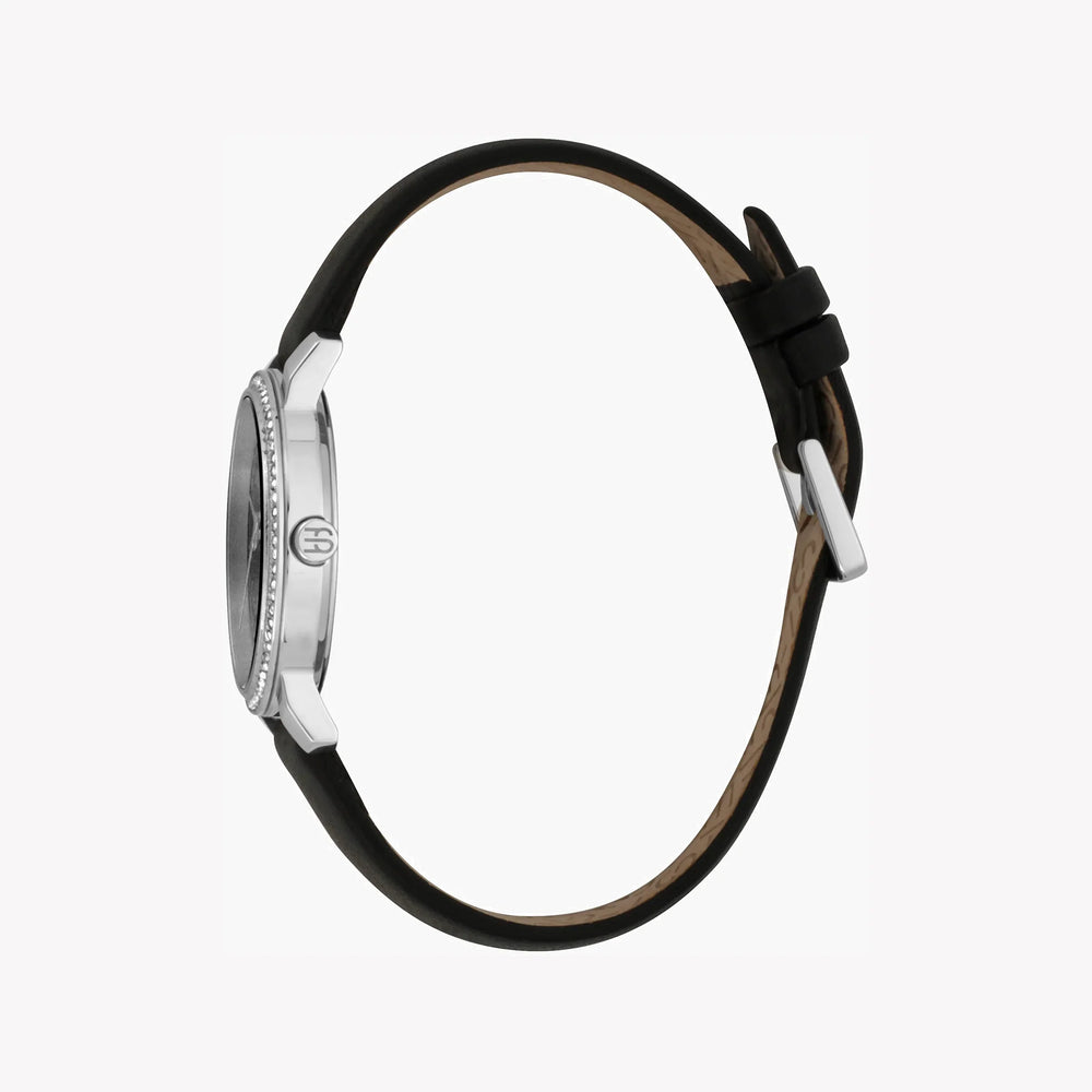 Esprit Women's Black Leather Watch, Black Dial | Es1l183m0015 by i-watch