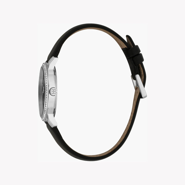 Esprit Women's Black Leather Watch, Black Dial | Es1l183m0015 by i-watch