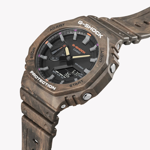 Casio G-Shock Ga-2100fr-5adr Bold Elegance - Men's Resilient Timepiece In Brown & Black by i-watch