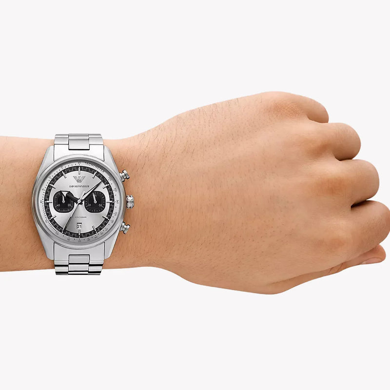 Emporio Armani Men's Silver Stainless Steel Watch, Silver Dial | Ar11636 by i-watch