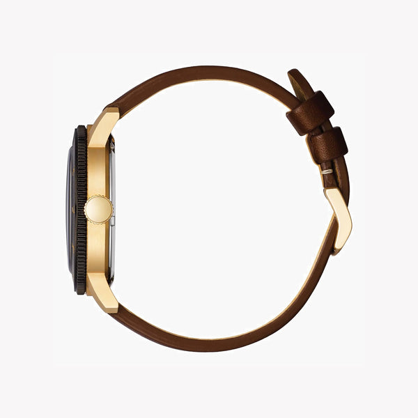 Citizen Aw0079-13x - Bold Distinction Men's Watch With Rose Gold And Brown Leather by i-watch