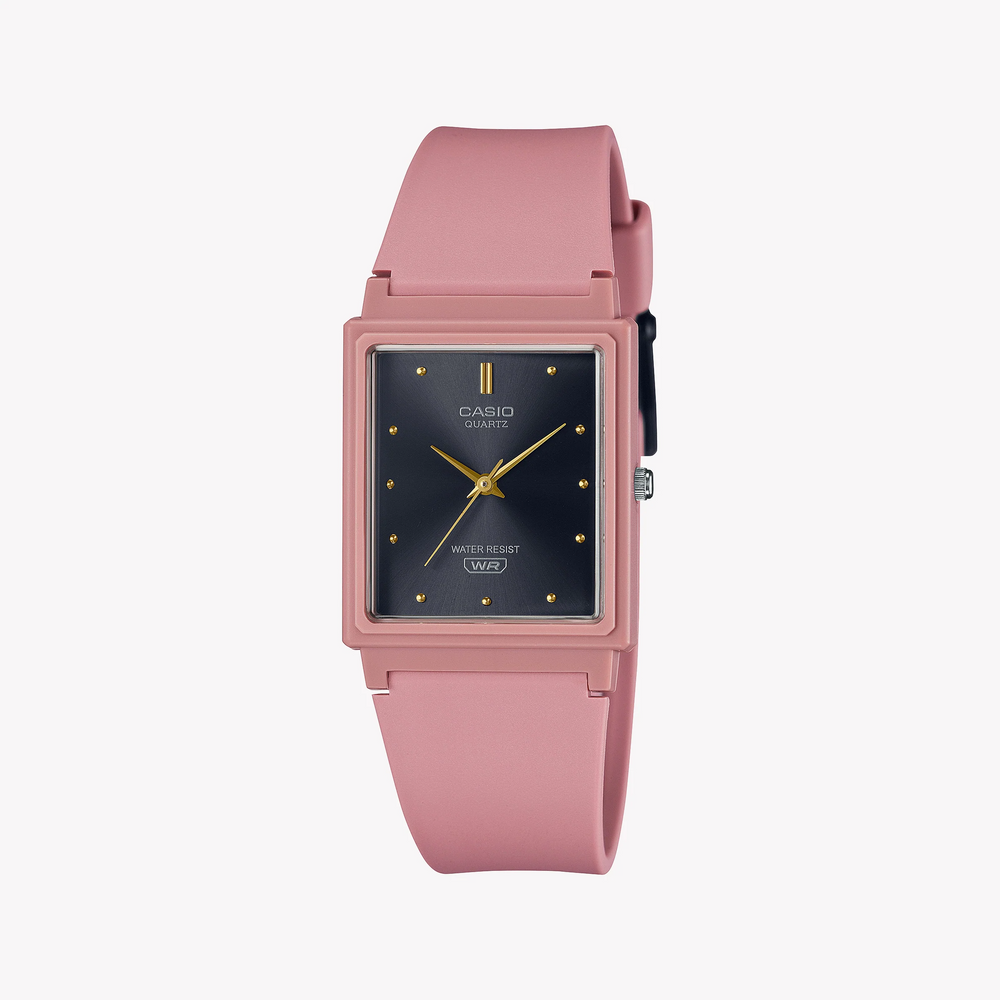 Casio Unisex Pink Resin Watch, Black Dial | Mq-38uc-4aer by i-watch