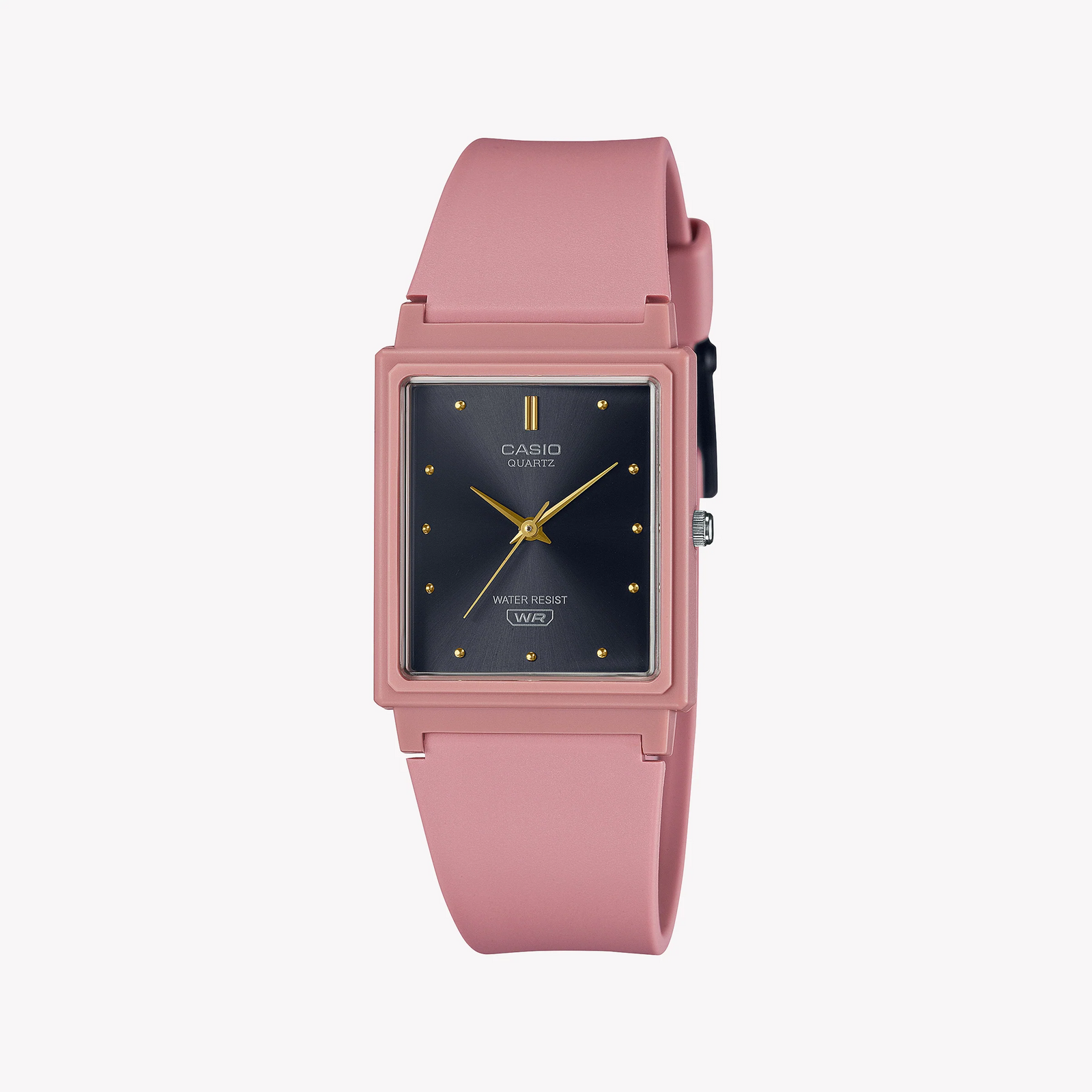 Casio Unisex Pink Resin Watch, Black Dial | Mq-38uc-4aer by i-watch