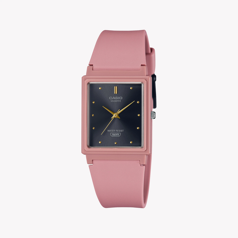 Casio Unisex Pink Resin Watch, Black Dial | Mq-38uc-4aer by i-watch
