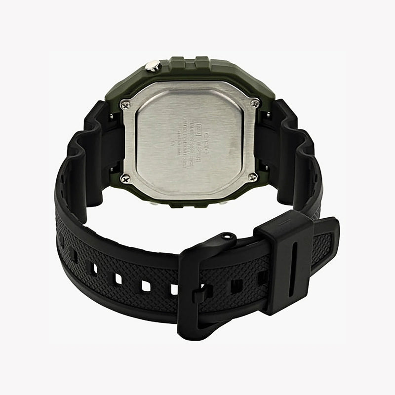 Casio Men's Green Resin Watch, Shock Resistant | W-218h-3avdf
