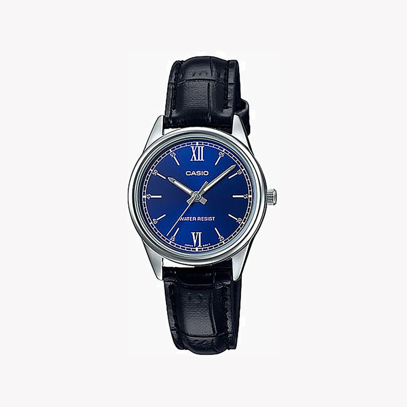 Casio Women's Silver Watch, Blue Dial | Ltp-V005l-2budf by i-watch