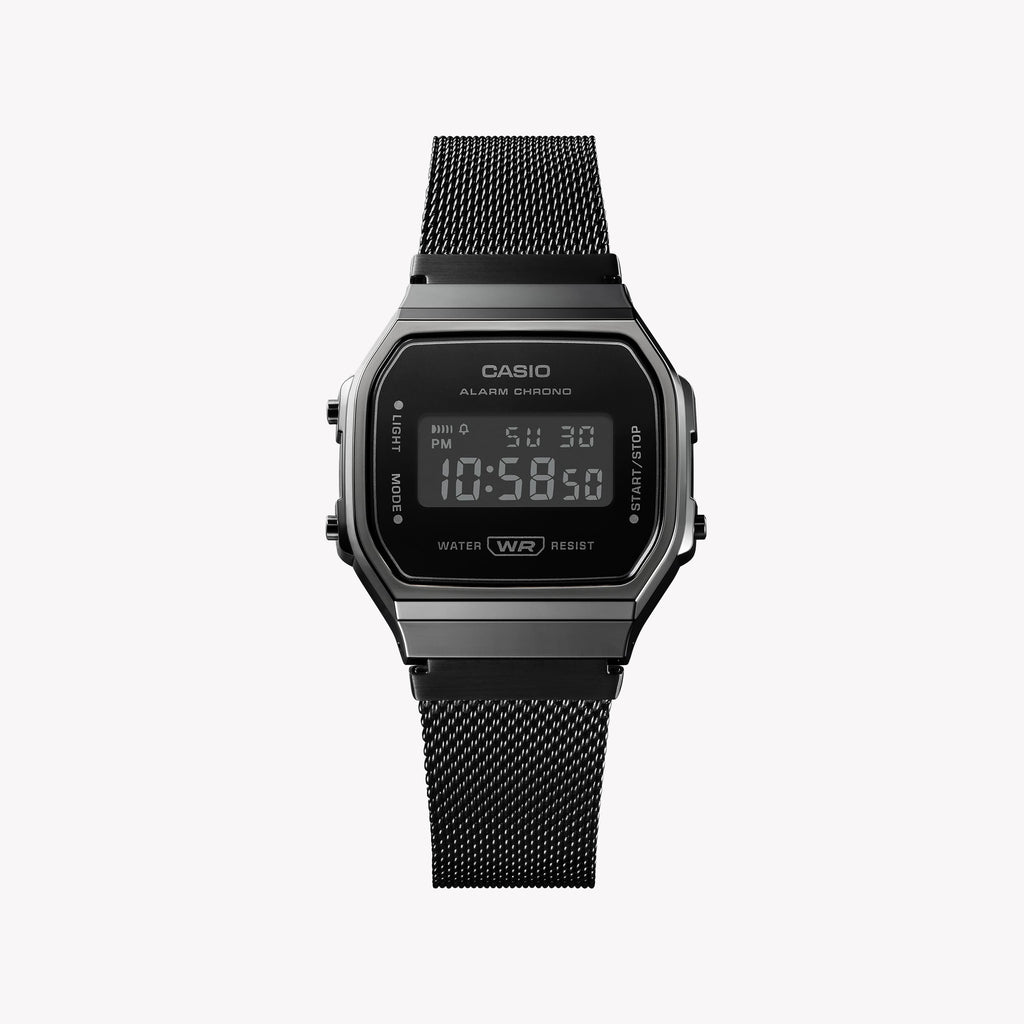 CASIO A168WEMB-1BDF RETRO CHIC - BLACK RESIN & STAINLESS STEEL UNISEX WATCH-i-Watch-2