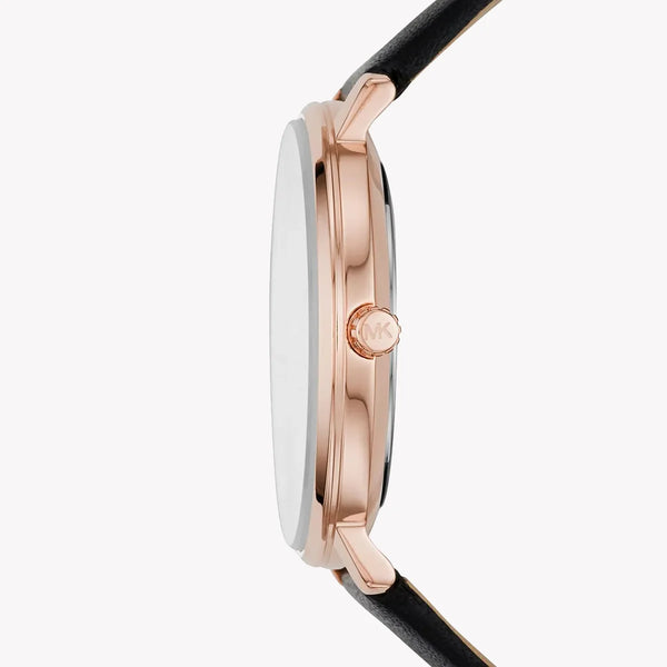Michael Kors Women's Rose Gold Watch, Black Leather | Mk2834 by i-watch