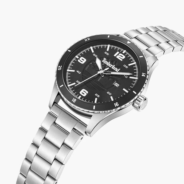 Timberland Men's Silver Stainless Steel Watch, Black Dial | Tdwgh0010503 by i-watch