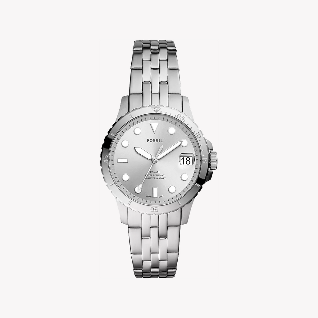 FOSSIL ES4744 ELEGANT TIMEPIECE - MODERN WOMAN'S SILVER STAINLESS STEEL WATCH