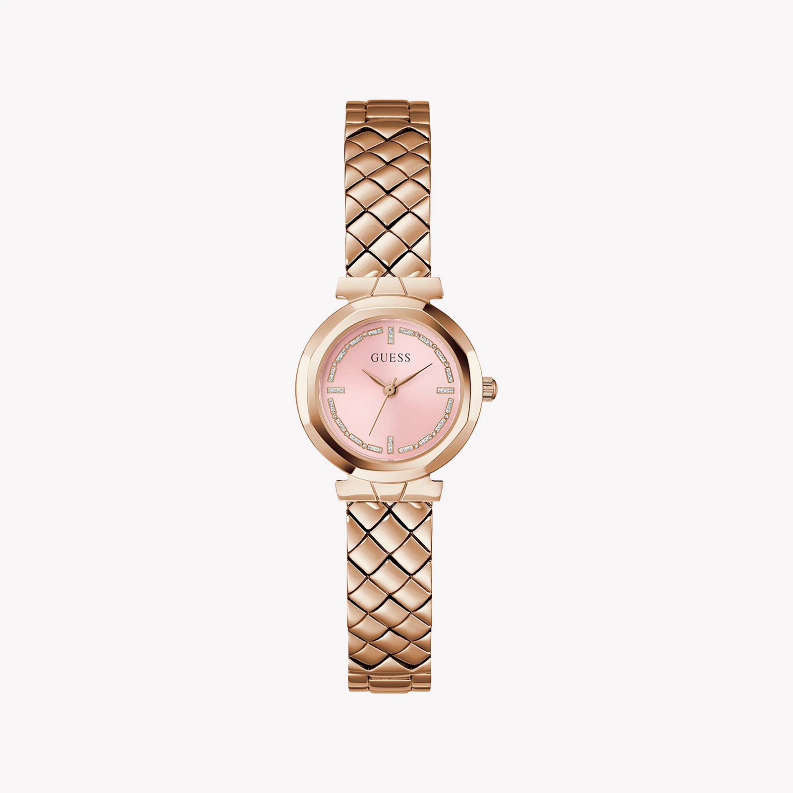 Guess Women's Rose Gold Stainless Steel Watch, Pink Dial | Gw0839l3 by i-watch