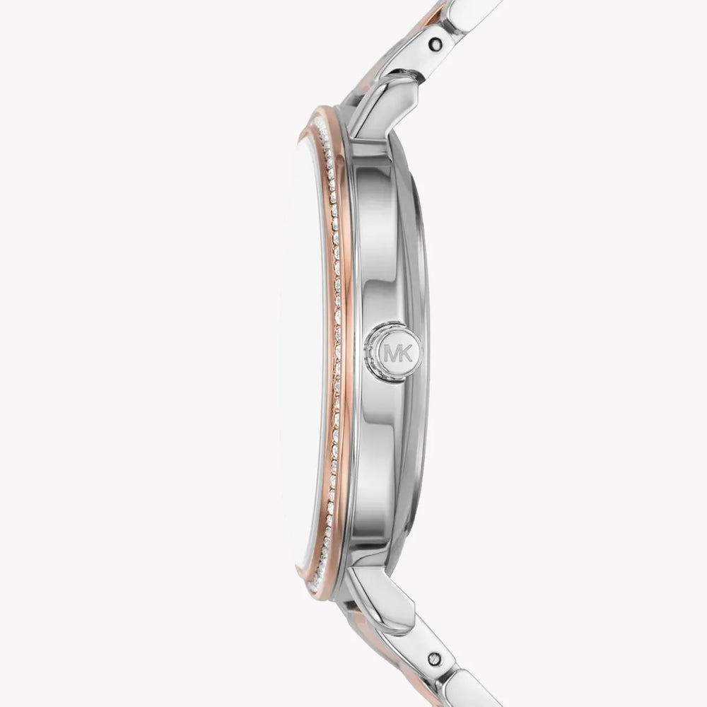 Michael Kors Women's Silver-Rose Gold Watch, White Dial | Mk4667 by i-watch