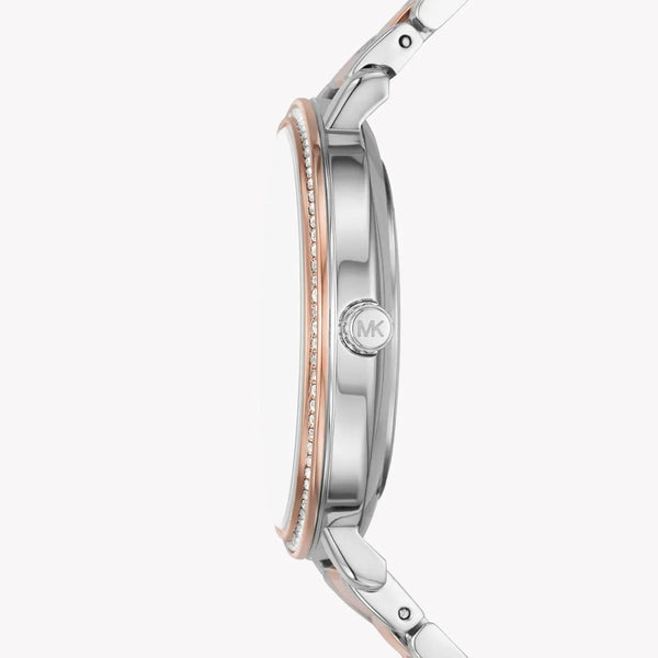 Michael Kors Women's Silver-Rose Gold Watch, White Dial | Mk4667 by i-watch