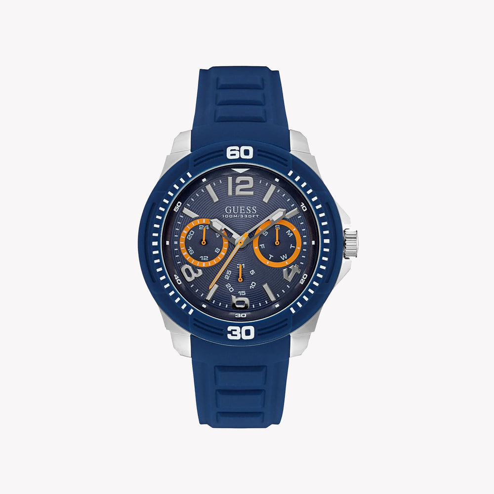 Guess Men's Blue Stainless Steel Watch, Blue Dial | W0967g2 by i-watch