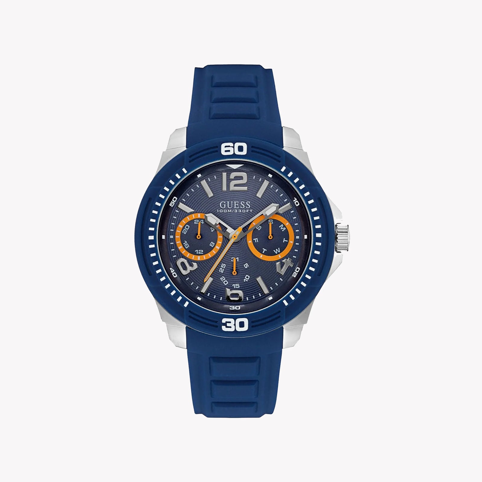 Guess Men's Blue Stainless Steel Watch, Blue Dial | W0967g2 by i-watch