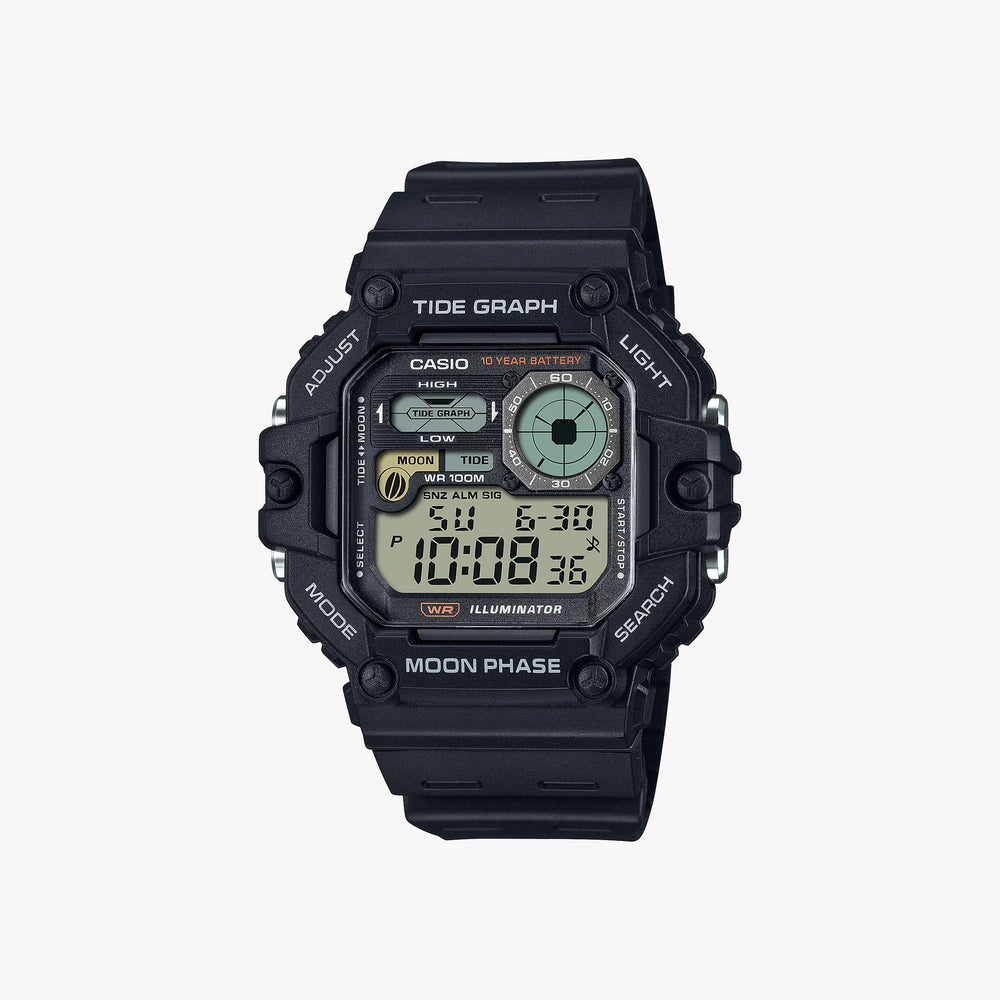 Casio Men's Black Digital Watch, Resin Case | Ws-1700h-1av by i-watch