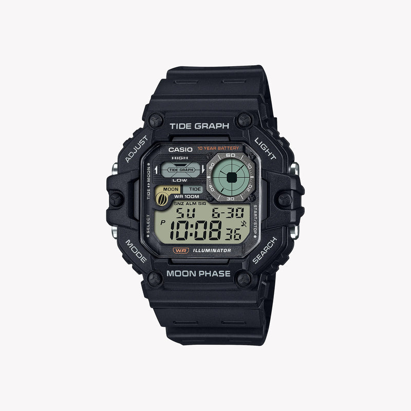 Casio Men's Black Digital Watch, Resin Case | Ws-1700h-1av by i-watch