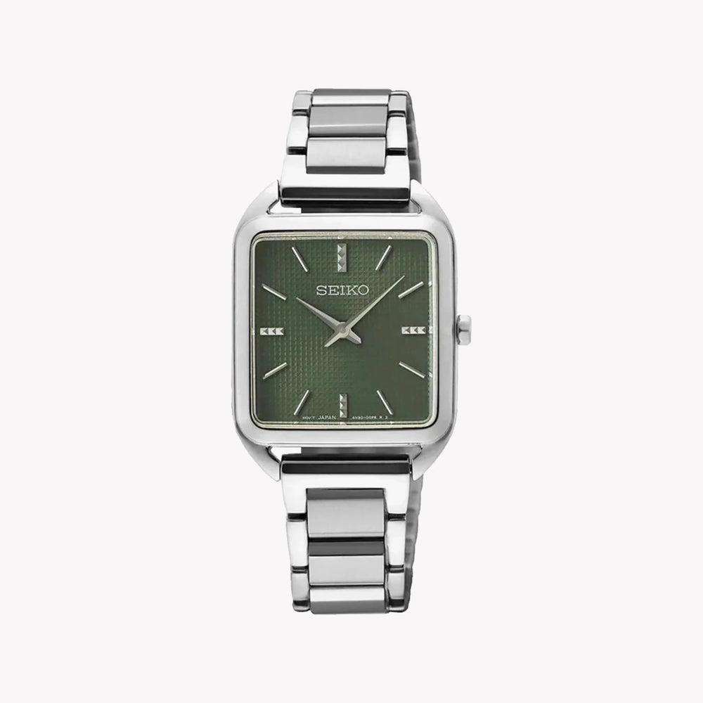 Seiko Women's Silver Watch, Dark Green Dial | Swr075p1 by i-watch