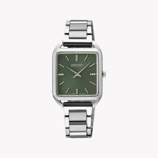 Seiko Women's Silver Watch, Dark Green Dial | Swr075p1 by i-watch