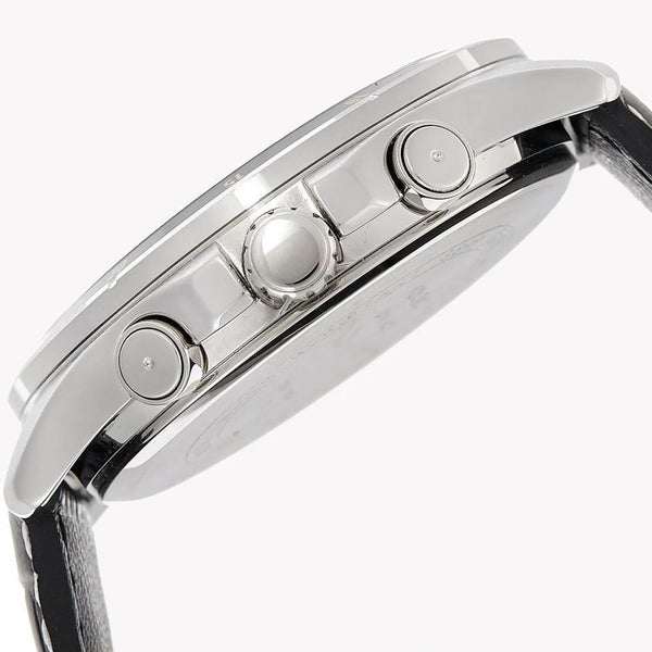 MTP-1374L-1AVDF - TIMELESS ELEGANCE: MEN'S STAINLESS STEEL WATCH WITH LEATHER STRAP-i-Watch-5