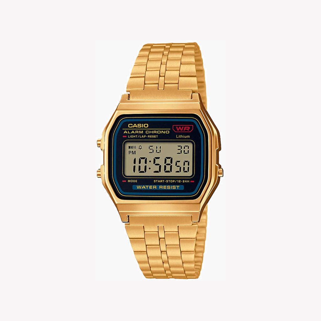 CASIO A159WGEA-1DF - TIMELESS ELEGANCE UNISEX WATCH WITH LIGHTWEIGHT RESIN CASE AND MINIMALIST DESIGN
