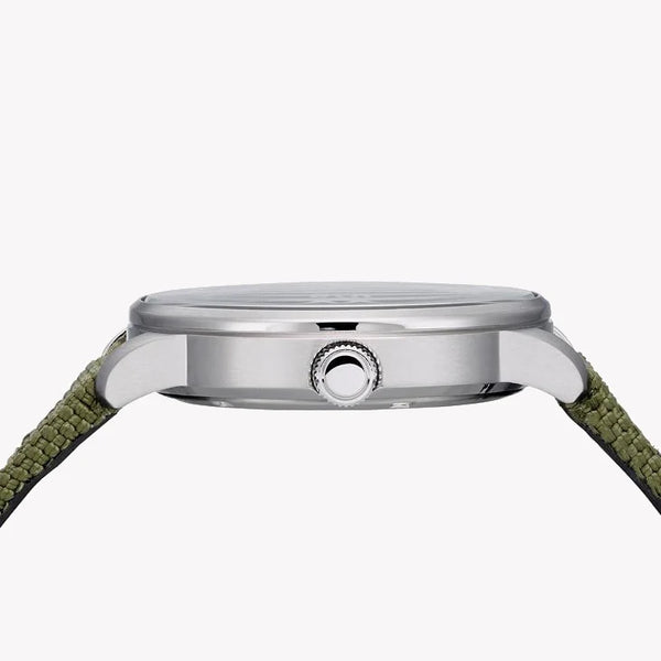 Citizen Bm7390-22x - Modern Eco-Drive Men's Watch With Silver Case & Green Nylon Band by i-watch