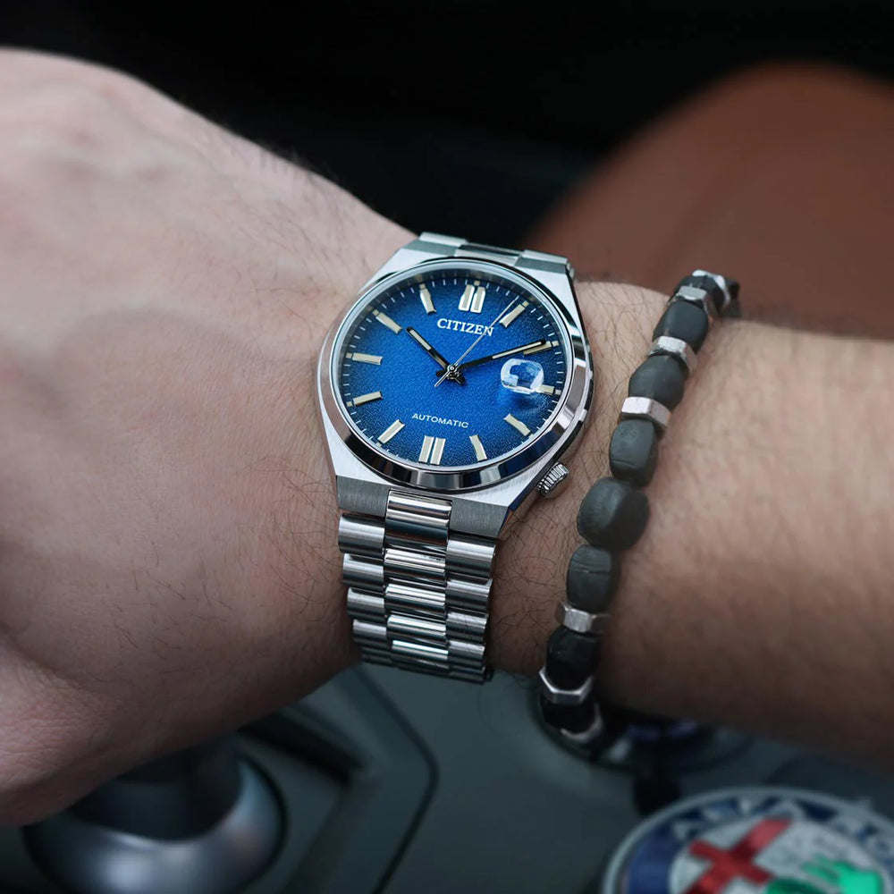 Citizen Nj0151-88l - Elegant Automatic Men's Timepiece With Blue Dial & Stainless Steel Band by i-watch