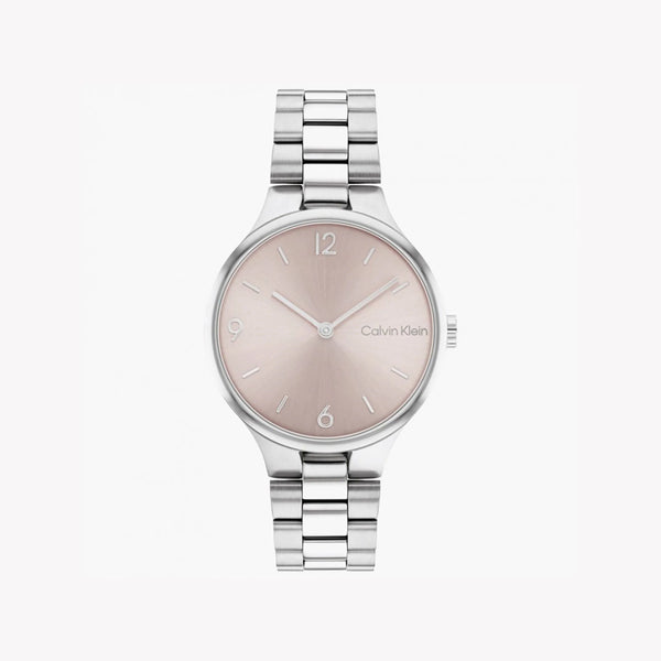 Calvin Klein Women's Silver Watch, Pink Dial | Mod. 25200129 by i-watch