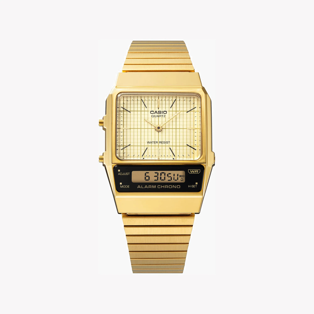 Casio Men's Gold Resin & Stainless Steel Watch | Aq-800eg-9a by i-watch