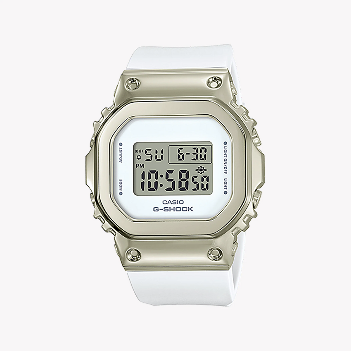 Casio G-Shock Gm-S5600g-7dr Elegant Adventurer - Women's Stylish Resin BAnd Watch With Digital Dial and White Steel Case by i-watch