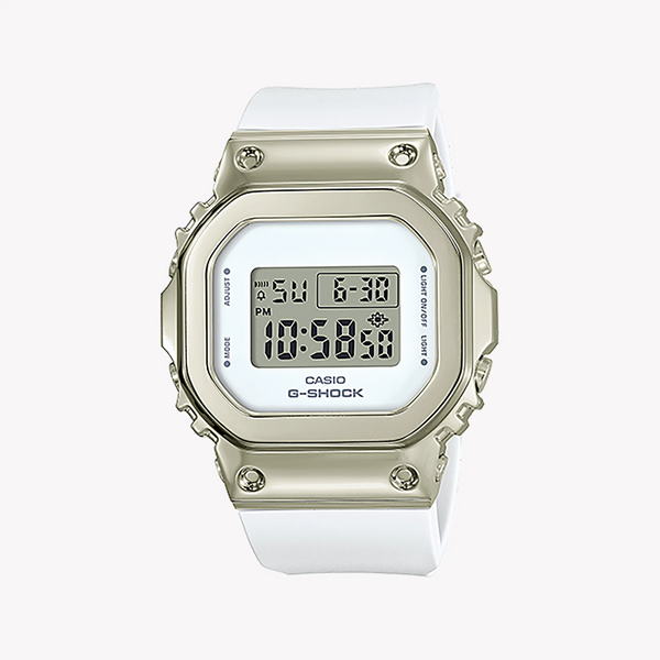 Casio G-Shock Gm-S5600g-7dr Elegant Adventurer - Women's Stylish Resin BAnd Watch With Digital Dial and White Steel Case by i-watch
