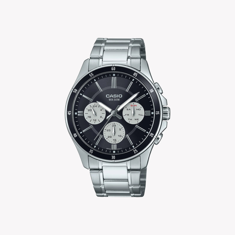 Timeless Elegance Men's Stainless Steel Watch, Silver Dial | Mtp-1374d-1a3vdf by i-watch