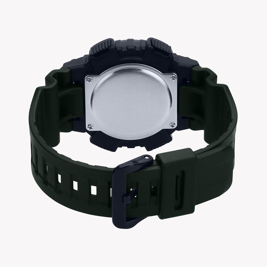 CASIO AEQ-110W-3AVDF - SPORTY ADVENTURER MEN'S WATCH with Bold Black Case & Green Band-i-Watch-2