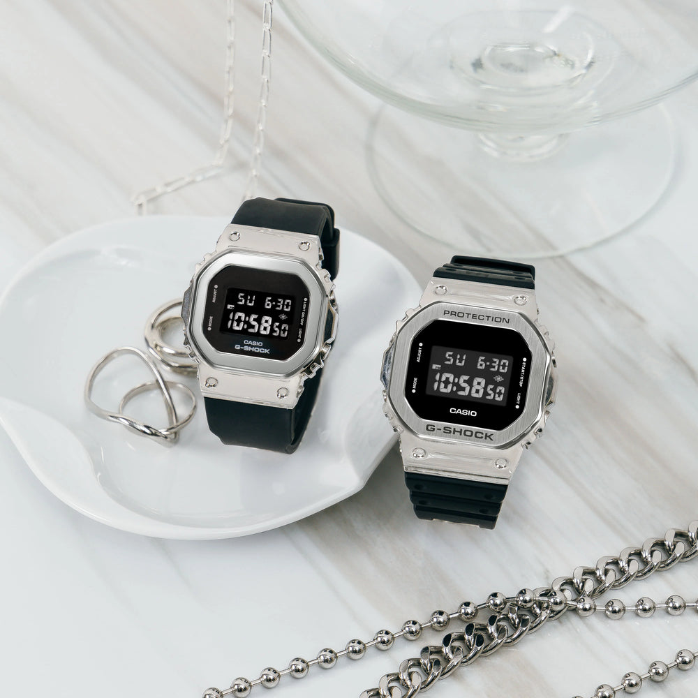 Casio G-Shock Men's Silver & Black Watch, Digital | Gm-5600-1er by i-watch